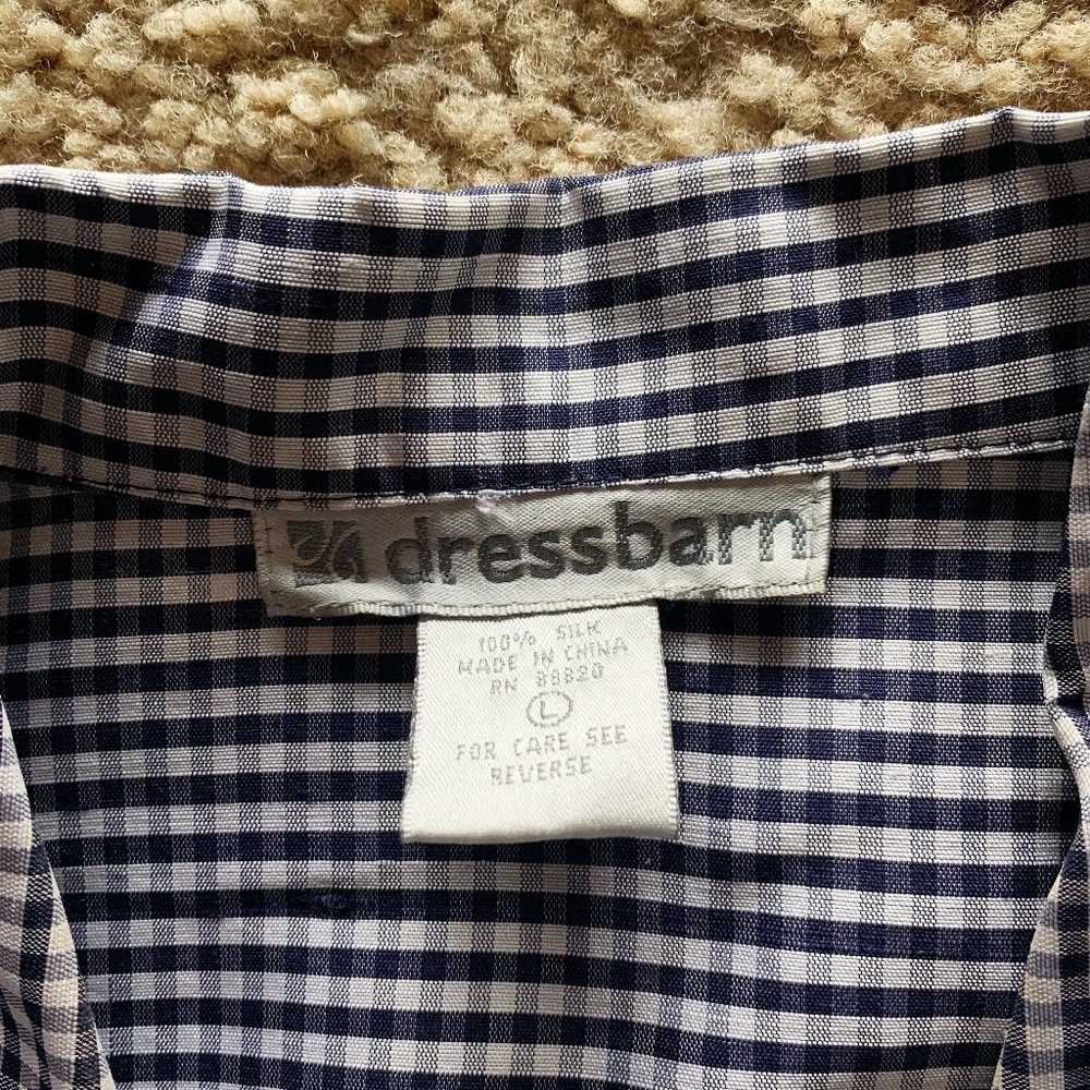 GINGHAM BUTTON UP BLOUSE WITH RUFFLE DETAILING - Picture 4 of 4